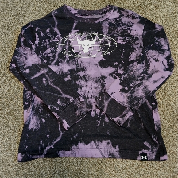 Under Armour Project Rock Long Sleeve Shirt Girls Size XS - Picture 1 of 4